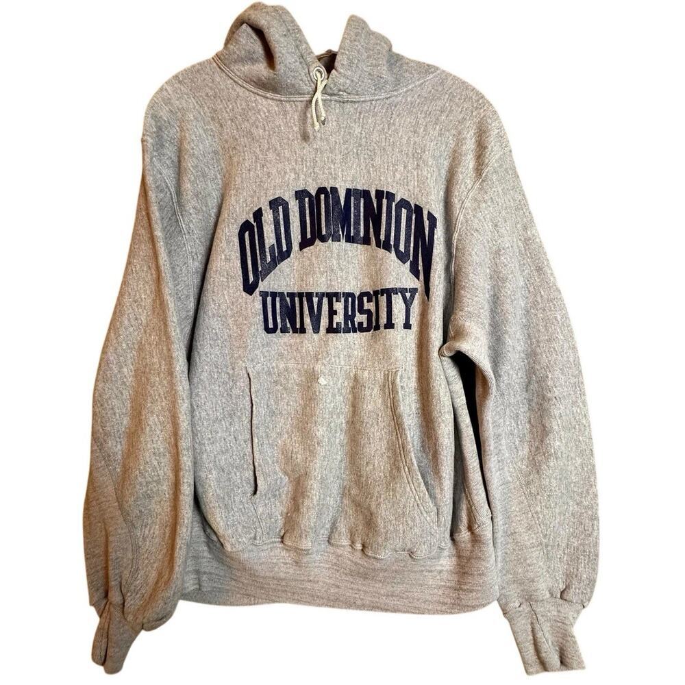 Vtg 80s MVP Pro Reverse Weave Old Dominion University‎ Crewneck Hoodie USA Sz XL